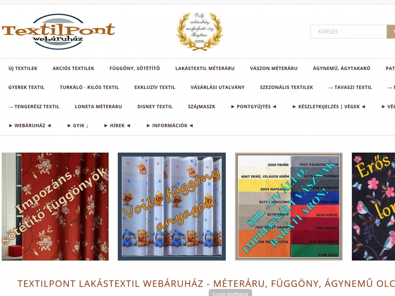 TextilPont webáruház