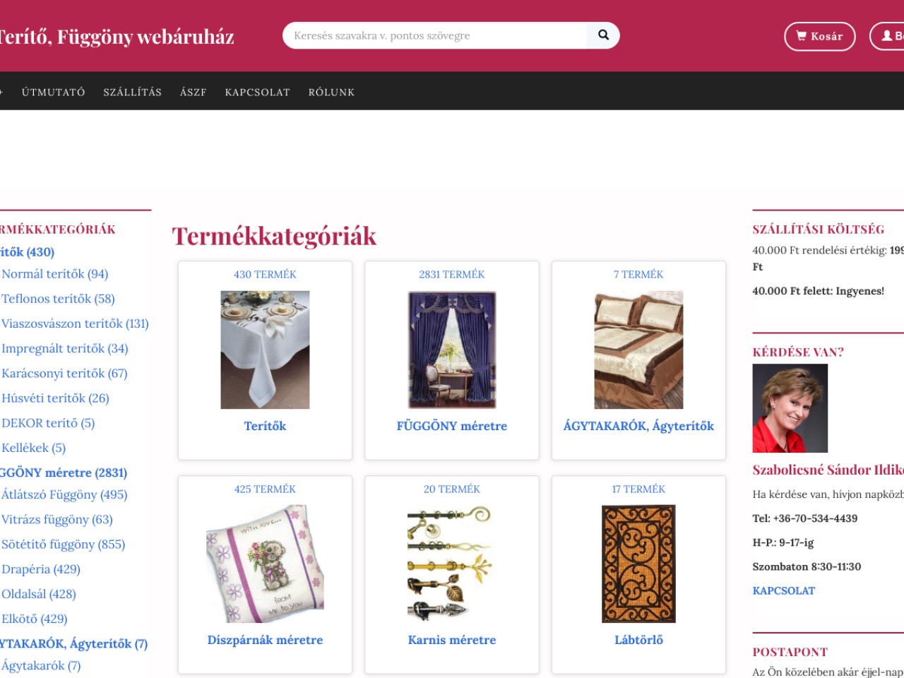 Abrosz, terítő, függöny webáruház - Abroszguru.hu