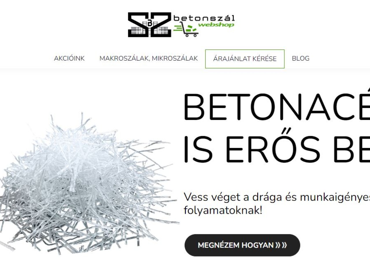 Betoszál webshop - Betonozz okosan