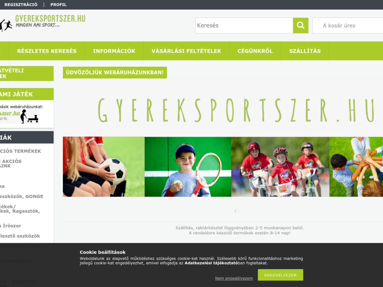 Gyereksportszer áruház